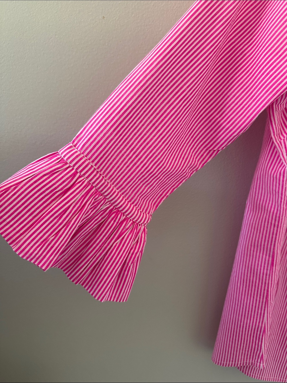 Gretchen Scott Designs Pink Striped Priss Button-Down Shirt Sz Medium Preppy - Picture 4 of 8